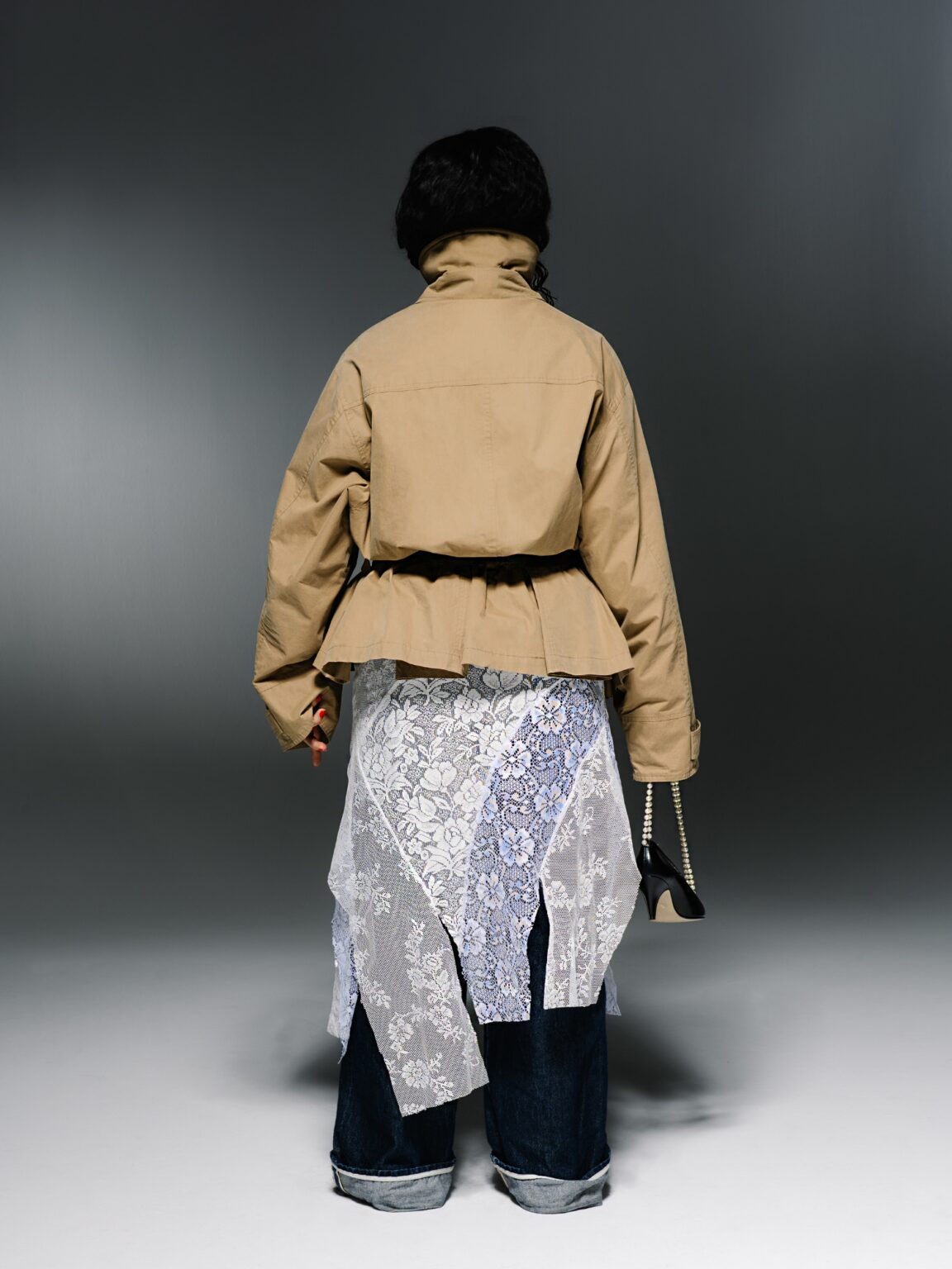 Lace panel skirt - Image 2