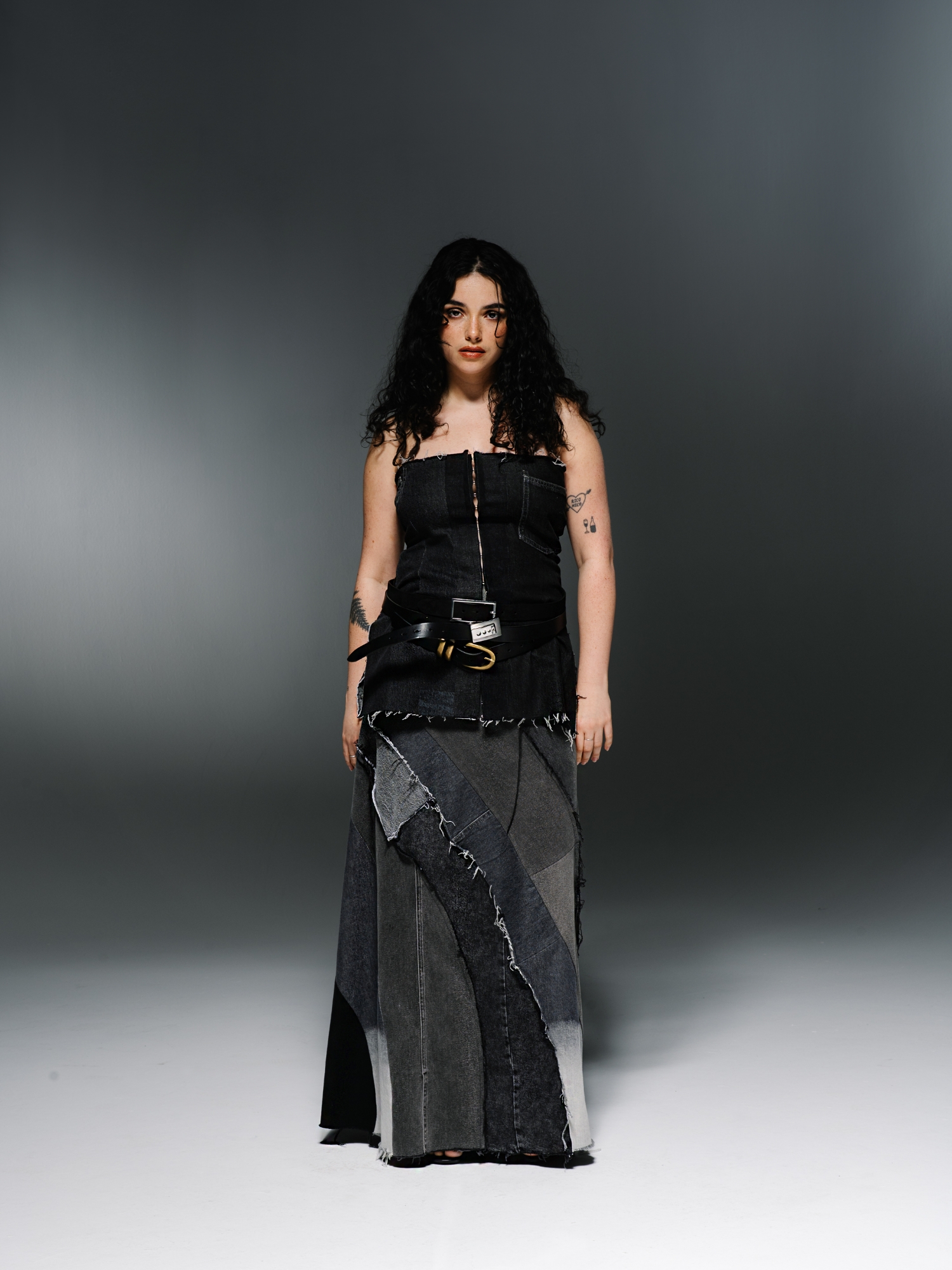 Denim tube top